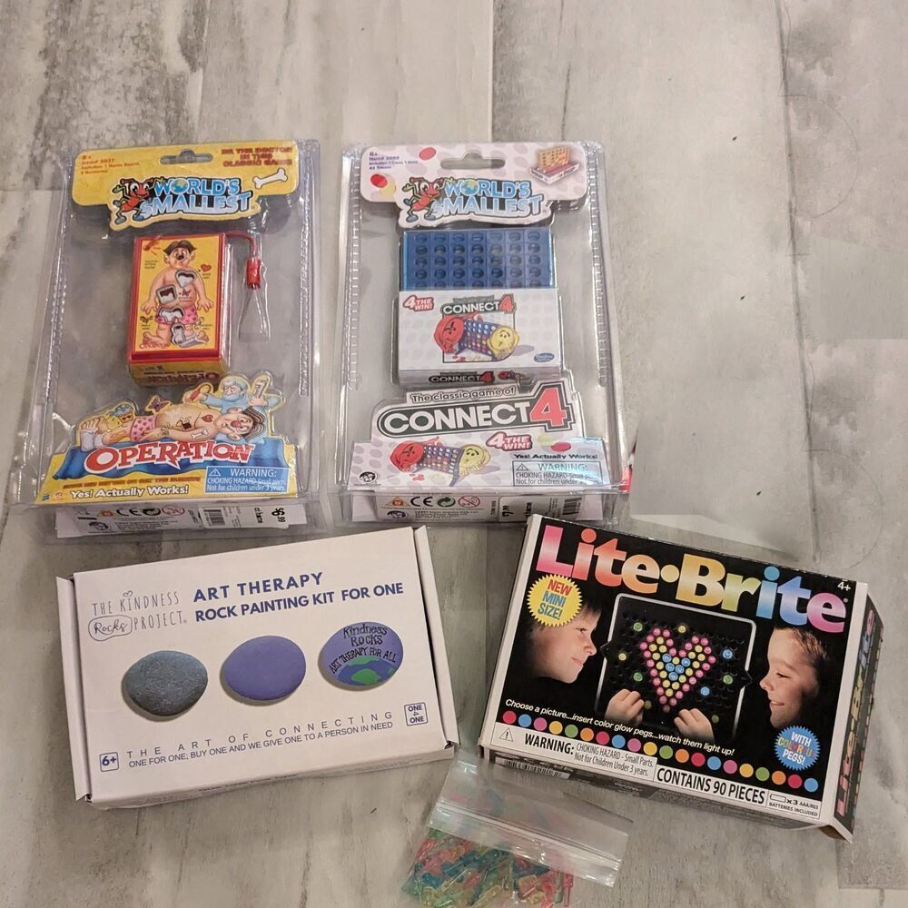 Kid at heart bundle Bard G Brite, Connect 4, Operation, Rock Painting